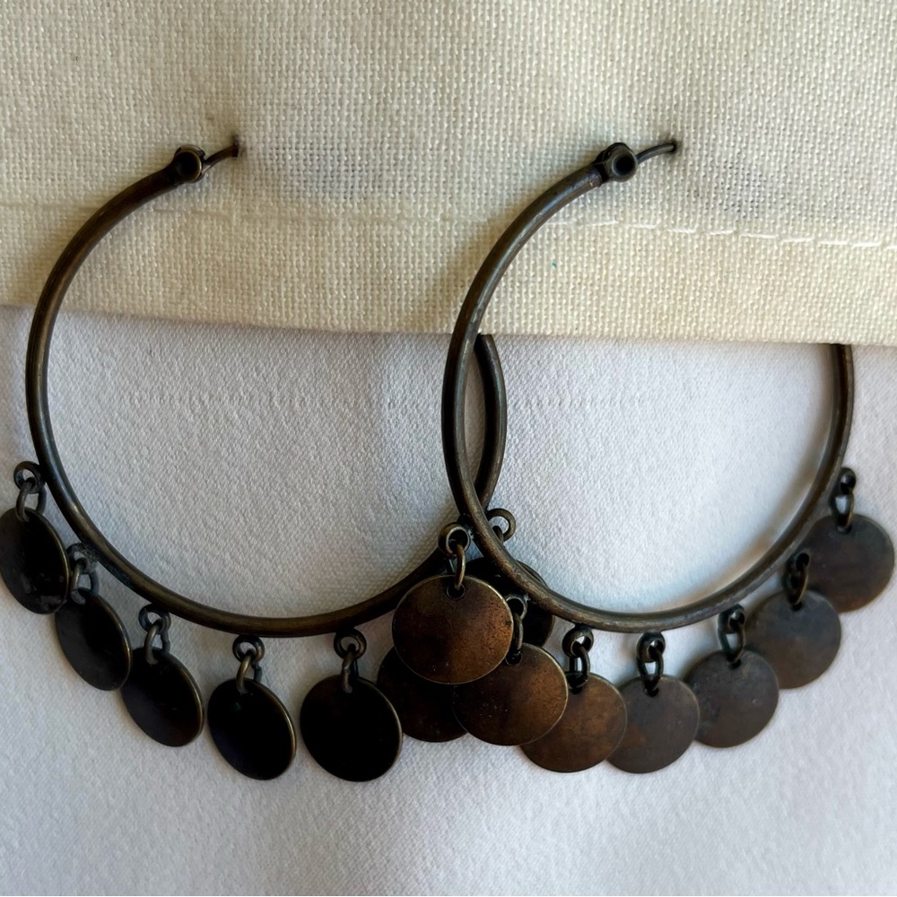 Vintage Robert Rose Hoop Earrings - Picture 13 of 16